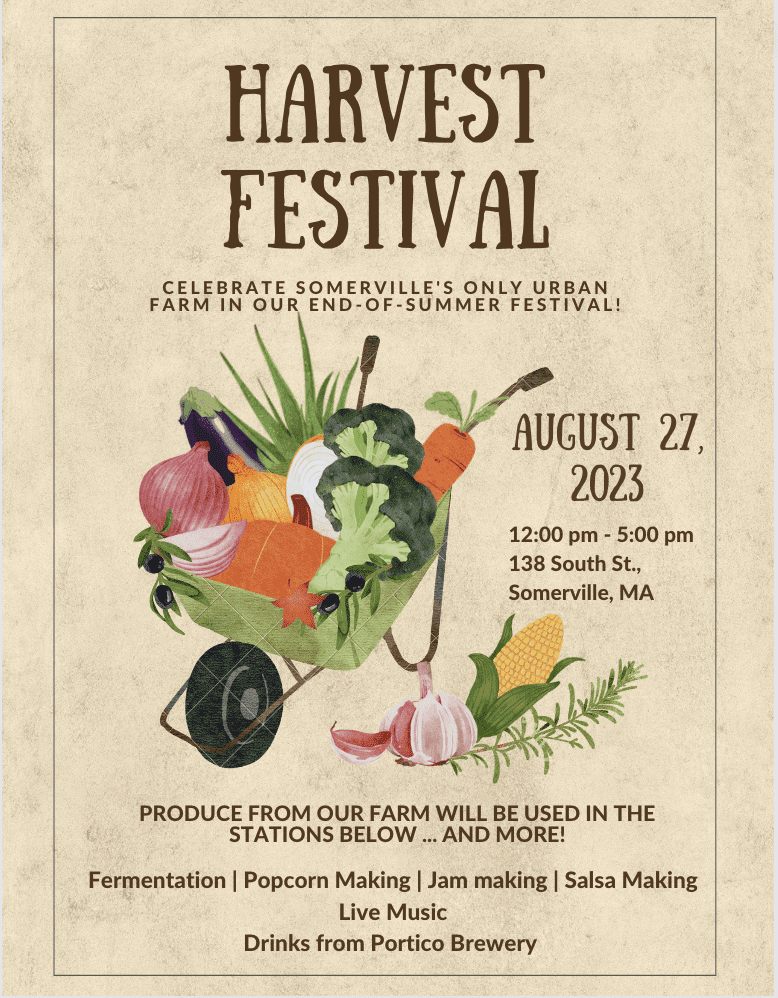 Groundwork Somerville Harvest Festival