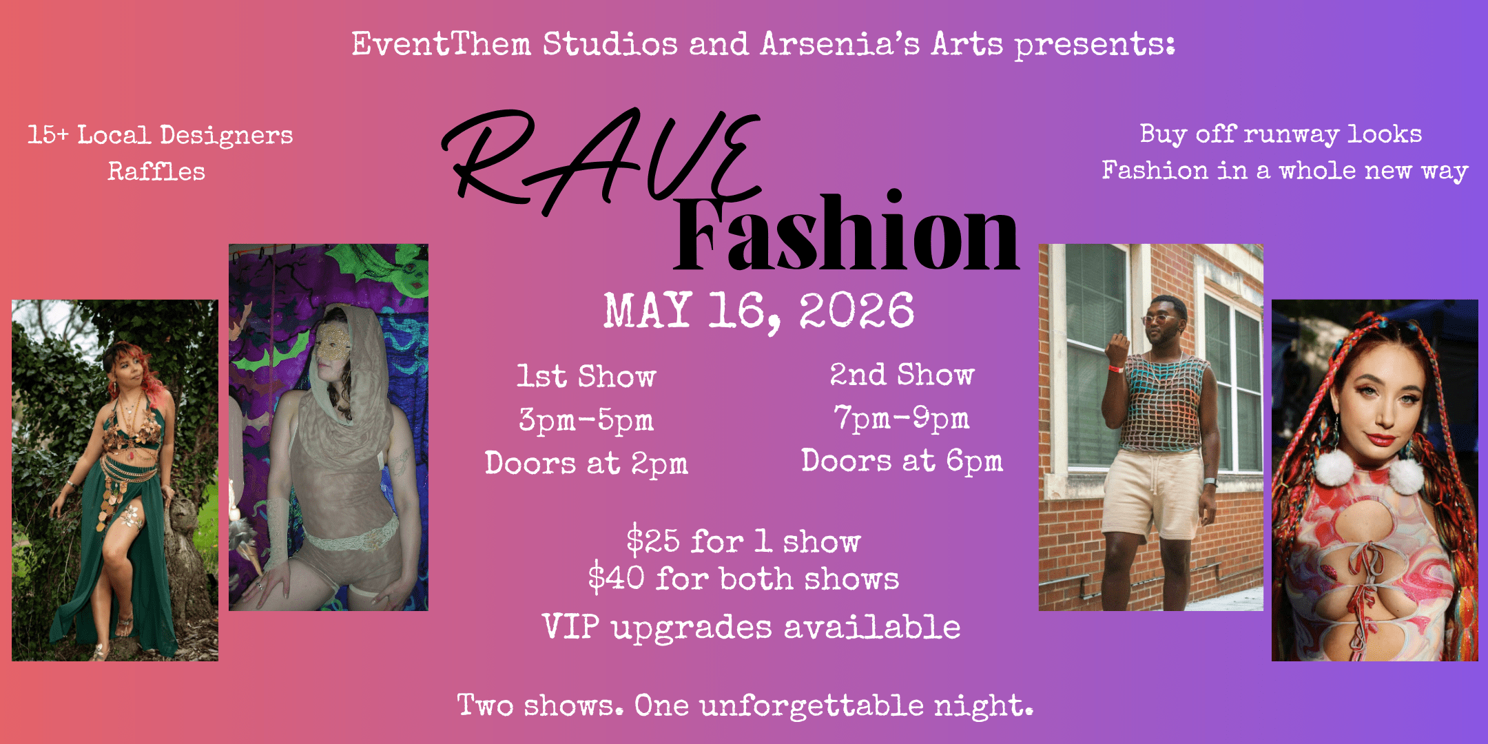 RAVE Fashion Show | EventThem Studios x Arsenia's Arts | 5/16
